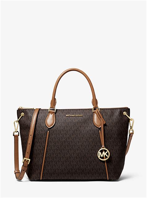 michael michael kors sierra large leather satchel|michael kors non leather bags.